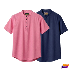2 Pcs Half Sleeve OXF Katua-Misty+Navy