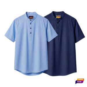 2 Pcs Half Sleeve OXF Katua-Sky+Navy