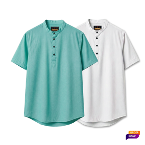 2 Pcs Half Sleeve OXF Katua-Pest+White